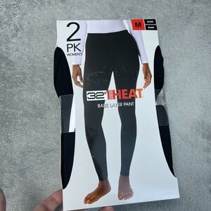 32 Degrees Women's M Base Layer Pant Black H1056